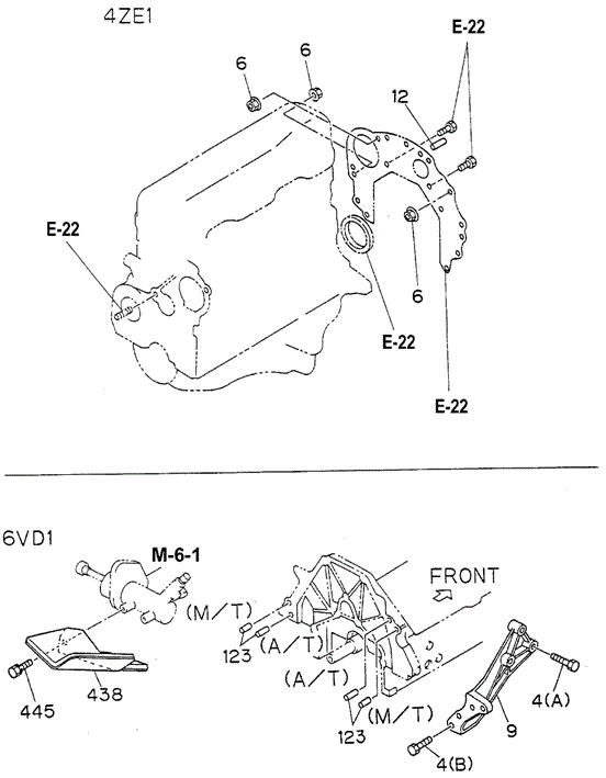 TRANSMISSION - MANUAL/MT TRANSMISSION CASE DOWELL - BOLT for 1995 Honda PASSPORT #1