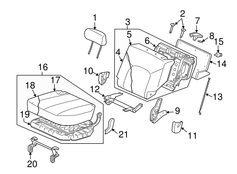 Endeavor REAR SEAT COMPONENTS