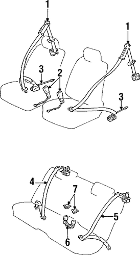 SC300 FRONT SEAT BELTS