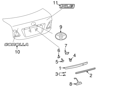Corolla EXTERIOR TRIM - TRUNK 2
