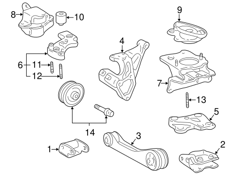 Prius ENGINE & TRANS MOUNTING