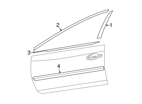 Altima EXTERIOR TRIM - FRONT DOOR