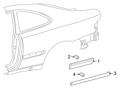 CLK320 EXTERIOR TRIM - QUARTER PANEL