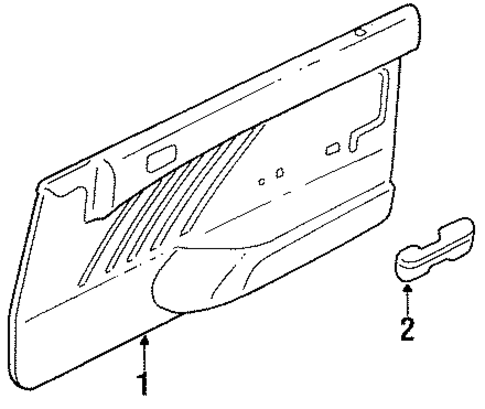 Escort INTERIOR TRIM - FRONT DOOR