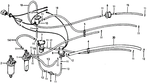 ENGINE/MT CONTROL VALVE (KL,KH) ('77) for 1977 Honda ACCORD HATCHBACK #1