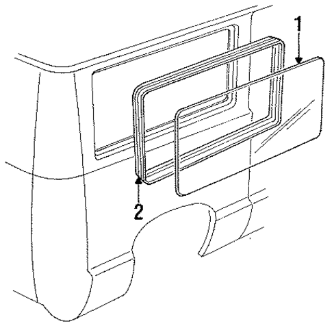 E-350 Econoline Club Wagon GLASS - SIDE PANEL