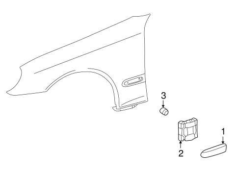 C230 EXTERIOR TRIM - FENDER 2