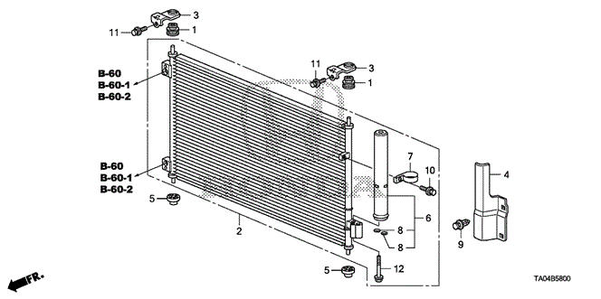 BODY / AIR CONDITIONING/A/C CONDENSER for 2010 Honda ACCORD SEDAN #1