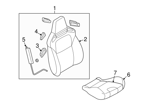 RX-8 FRONT SEAT COMPONENTS