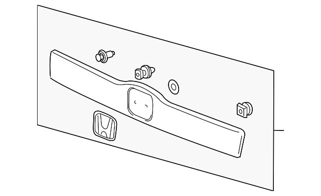 74890-TM8-A01ZA Деталь GARNISH ASSY., RR. LICENSE *BG53M* (CERU