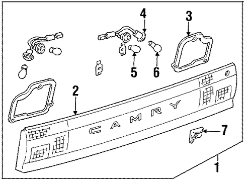 Camry BACKUP LAMPS