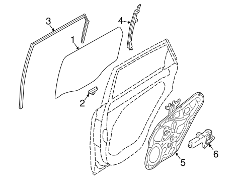 Sorento GLASS - REAR DOOR