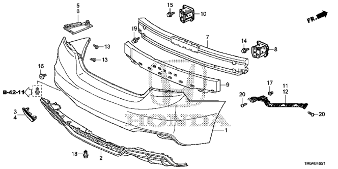 CIVIC SEDAN REAR BUMPER (2)