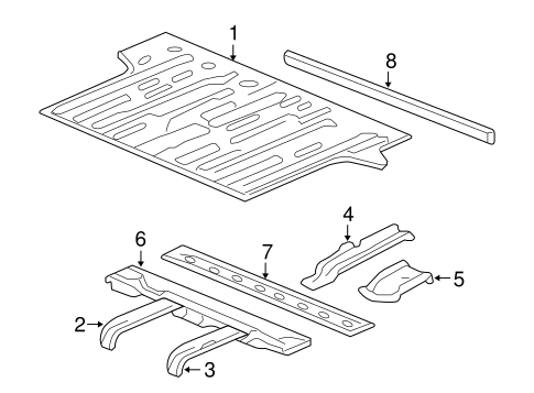 Escalade REAR FLOOR & RAILS