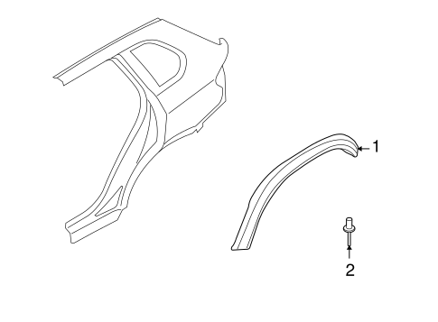 X5 EXTERIOR TRIM - QUARTER PANEL