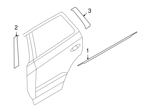 Santa Fe EXTERIOR TRIM - REAR DOOR