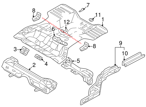 Outlander REAR FLOOR & RAILS