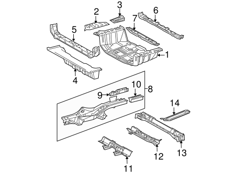 RAV4 REAR FLOOR & RAILS