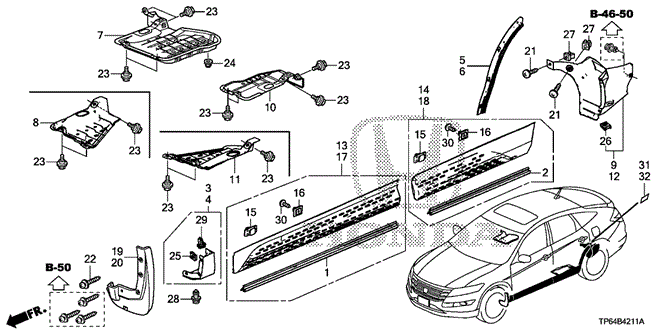 INTERIOR / BUMPER/GARNISH (1) for 2012 Honda CROSSTOUR #1