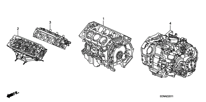 ENGINE/ENGINE ASSY. - TRANSMISSION ASSY. (V6) for 2007 Honda ACCORD COUPE #1