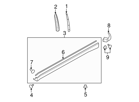 Impreza EXTERIOR TRIM - PILLARS