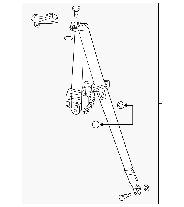19257768 Деталь BELT & RETRACTOR, RIGHT