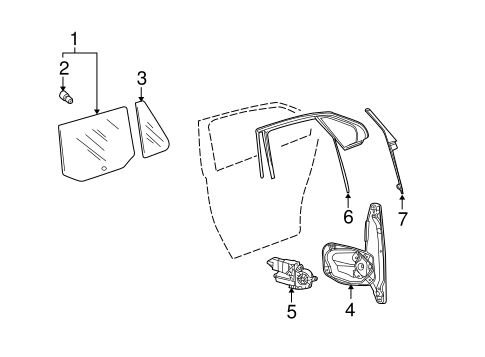 Jetta GLASS - REAR DOOR