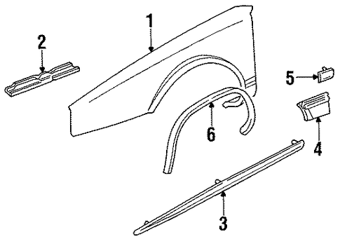 Seville EXTERIOR TRIM - FENDER