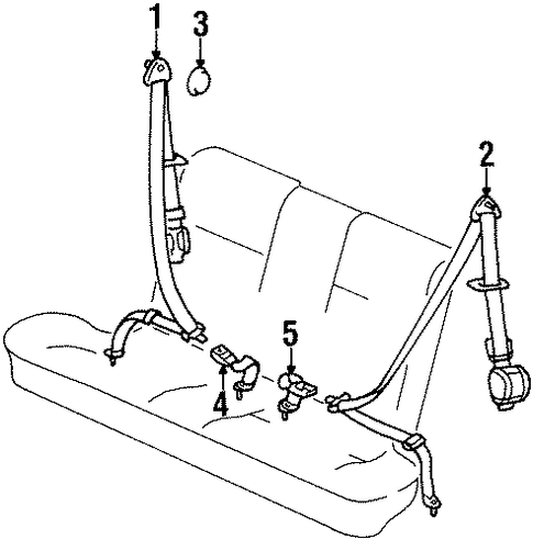 Tiburon REAR SEAT BELTS