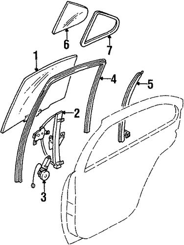 I30 GLASS - REAR DOOR