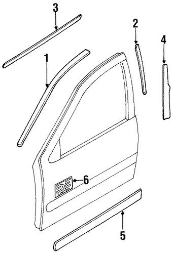 Maxima EXTERIOR TRIM - FRONT DOOR