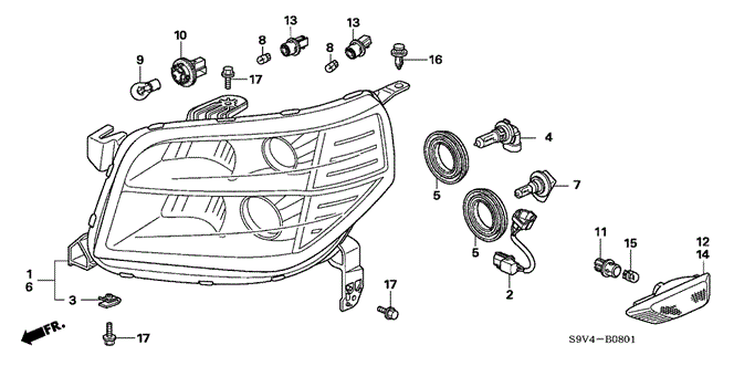 ELECTRICAL / EXHAUST / HEATER / FUEL/HEADLIGHT ('06-) for 2007 Honda PILOT #1