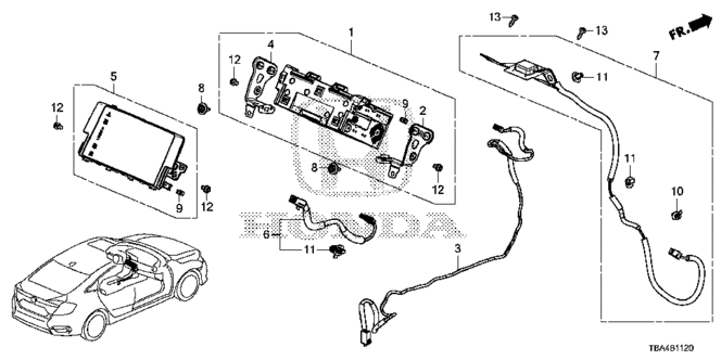 CIVIC SEDAN NAVIGATION SYSTEM - GPS ANTENNA