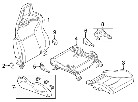370Z PASSENGER SEAT COMPONENTS 3