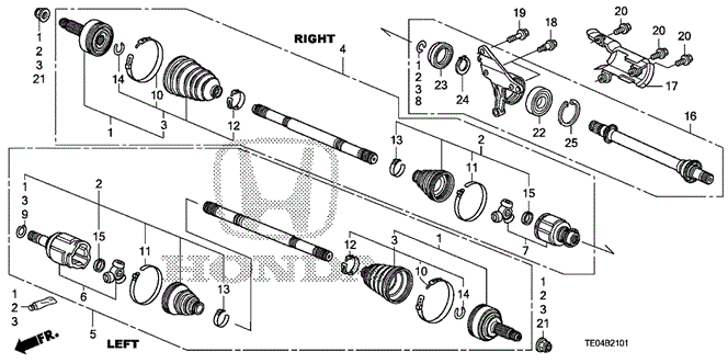 CHASSIS/DRIVESHAFT - HALF SHAFT (V6) (MT) for 2009 Honda ACCORD COUPE #1