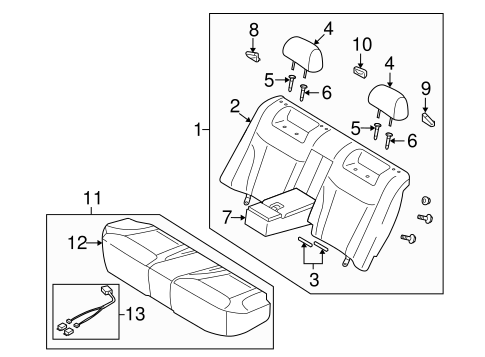 Amanti REAR SEAT COMPONENTS