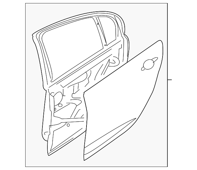 92457490 Деталь DOOR SHELL, LEFT