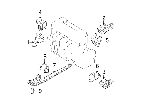 Tribute ENGINE & TRANS MOUNTING