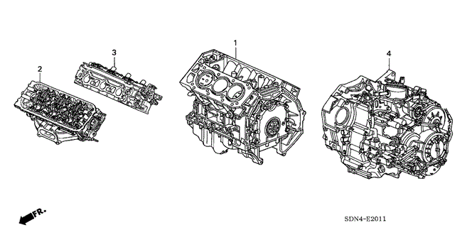 ENGINE/ENGINE ASSY. - TRANSMISSION ASSY. (V6) for 2004 Honda ACCORD COUPE #1