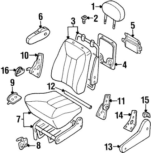 Quest REAR SEAT COMPONENTS 5