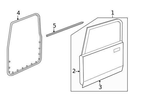 55176564AC Деталь WRANGLER WEATHERSTRIP OUTER GLASS DOOR R