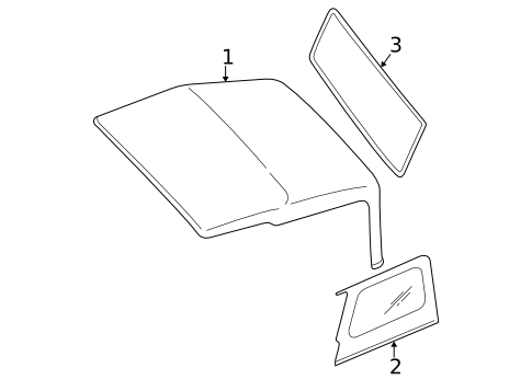 5JH07SX9AD Деталь WRANGLER TAILGATE WINDOW CLEAR 2003-2006
