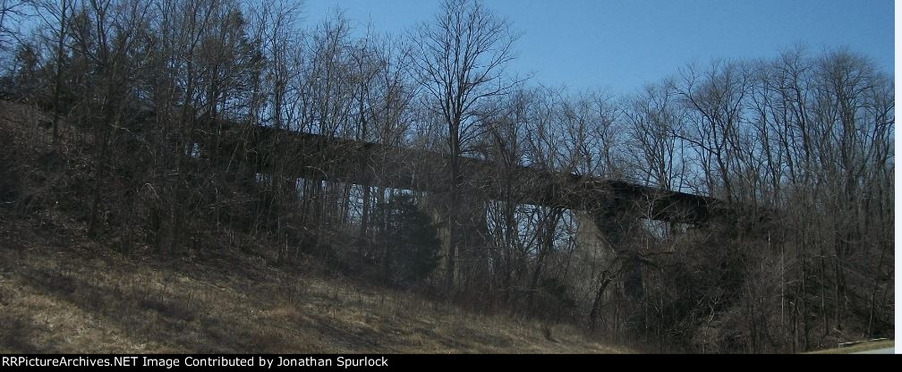 East end of ex-RI bridge over Moreau Creek