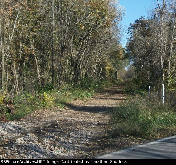 Ex-RI ROW, looking east
