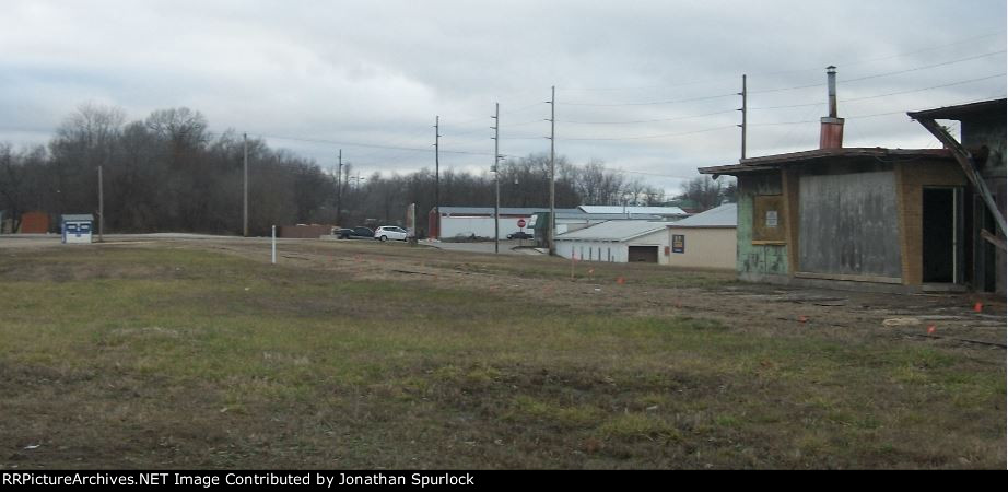 Former yard area, looking west