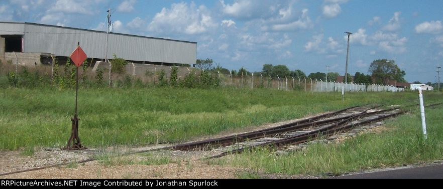 Ex-RI ROW' looking east, at MO Highway Y
