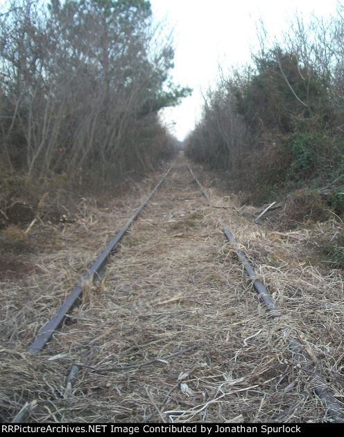 Ex-RI ROW at Main Street crossing, looking east