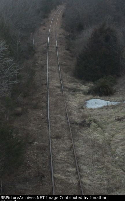 Ex-RI ROW, from US 50 bridge, looking west