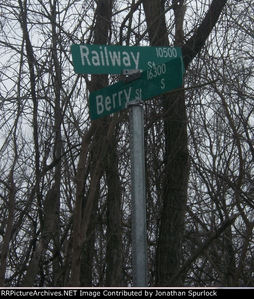 Street signs at site of depot?