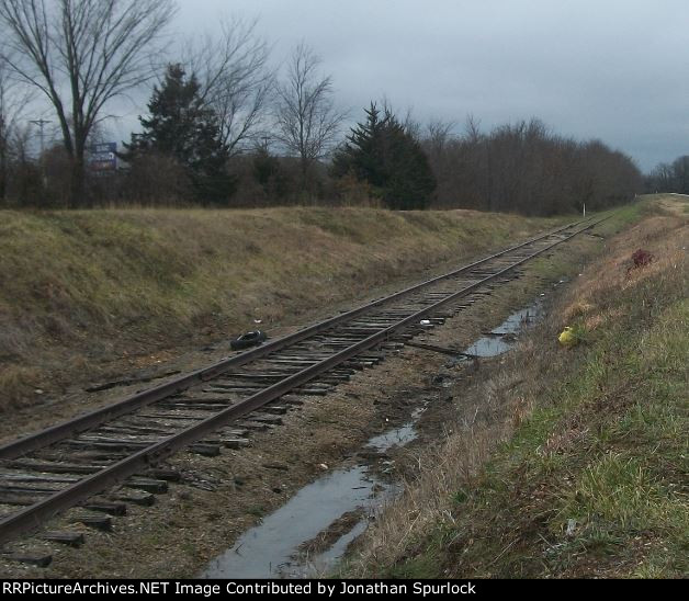 Ex-RI track, looking west
